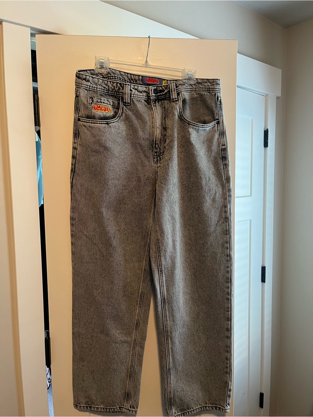 Empyre Brand Men’s Black Gray Relaxed-Fit Jeans